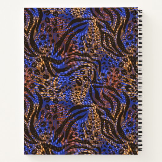 Luxurious Leopard and Zebra Print Pattern Notitieboek (Achterkant)