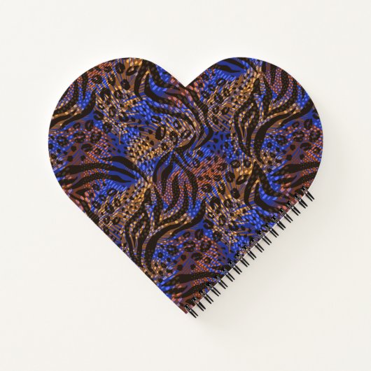 Luxurious Leopard and Zebra Print Pattern Notitieboek (Achterkant)