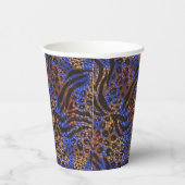 Luxurious Leopard and Zebra Print Pattern Papieren Bekers (Rechts)