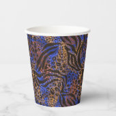 Luxurious Leopard and Zebra Print Pattern Papieren Bekers (Voorkant)