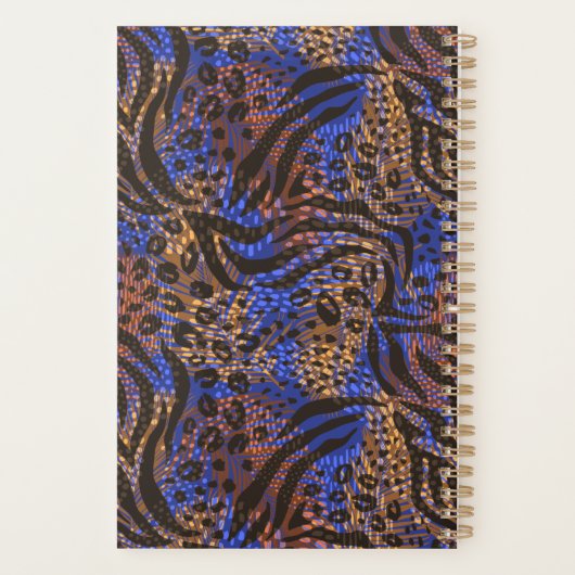 Luxurious Leopard and Zebra Print Pattern Planner (Achterkant)