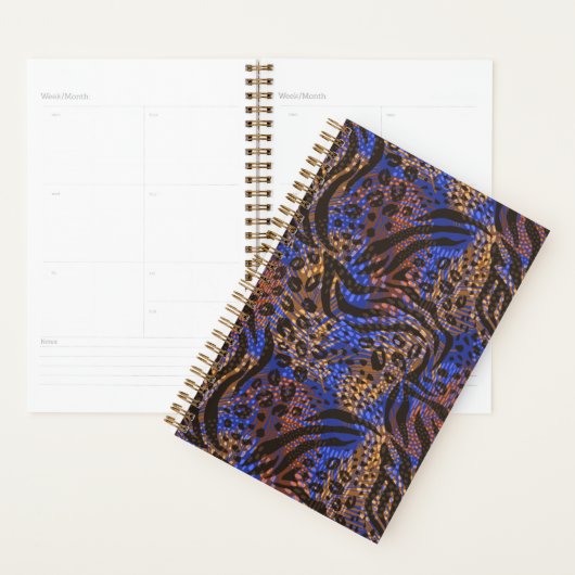Luxurious Leopard and Zebra Print Pattern Planner (Display)