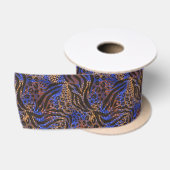 Luxurious Leopard and Zebra Print Pattern Satijnen Lint (Spoel)