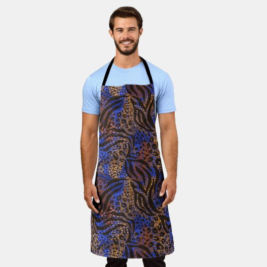 Luxurious Leopard and Zebra Print Pattern Schort (Gedragen)