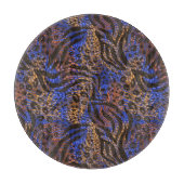 Luxurious Leopard and Zebra Print Pattern Snijplank (Voorkant)
