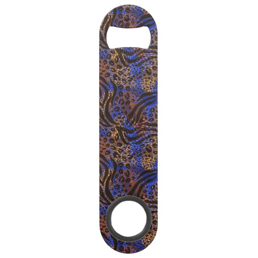 Luxurious Leopard and Zebra Print Pattern Speed Flessenopener (Achterkant)