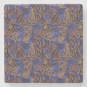 Luxurious Leopard and Zebra Print Pattern Stenen Onderzetter (Voorkant)