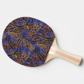 Luxurious Leopard and Zebra Print Pattern Tafeltennisbatje (Zijkant)