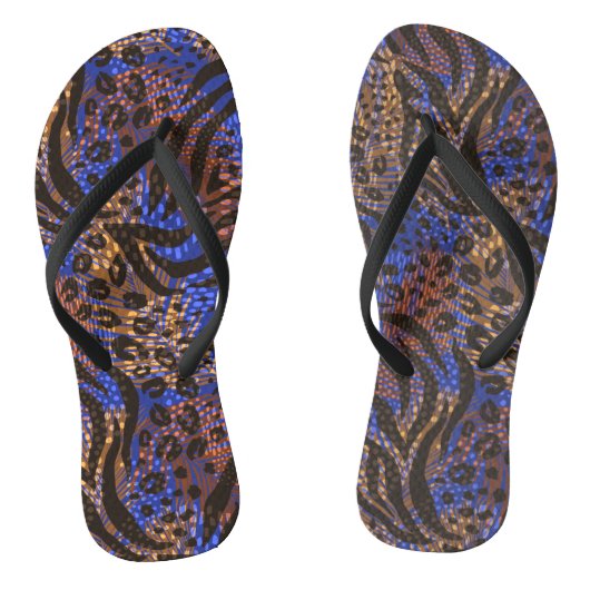 Luxurious Leopard and Zebra Print Pattern Teenslippers (Voetbed)