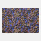 Luxurious Leopard and Zebra Print Pattern Theedoek (Horizontaal)