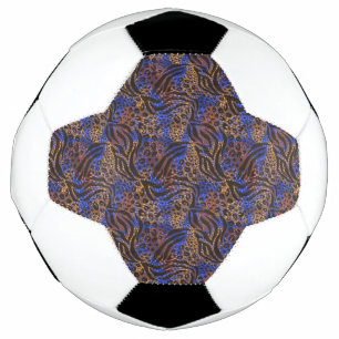 Luxurious Leopard and Zebra Print Pattern Voetbal