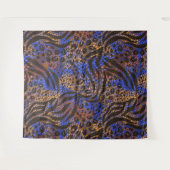 Luxurious Leopard and Zebra Print Pattern Wandkleed (Voorkant (horizontaal))