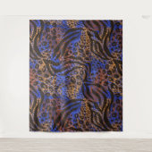 Luxurious Leopard and Zebra Print Pattern Wandkleed (Voorkant)