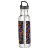 Luxurious Leopard and Zebra Print Pattern Waterfles (Achterkant)