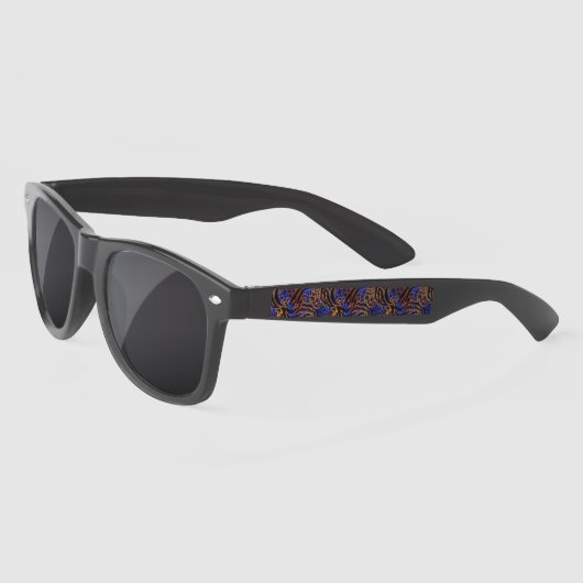 Luxurious Leopard and Zebra Print Pattern Zonnebrillen (Links)