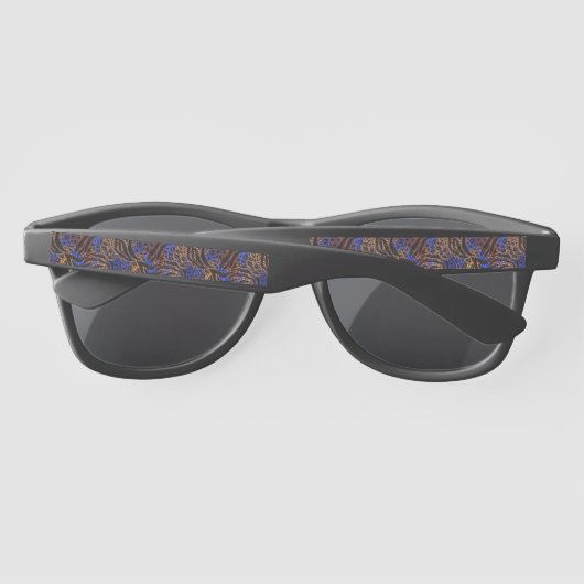 Luxurious Leopard and Zebra Print Pattern Zonnebrillen (Achterkant)
