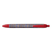 Luxurious Leopard and Zebra Print Pattern Zwarte Inkt Pen (Achterkant)
