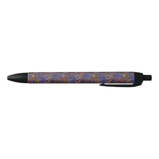 Luxurious Leopard and Zebra Print Pattern Zwarte Inkt Pen (Bodem)
