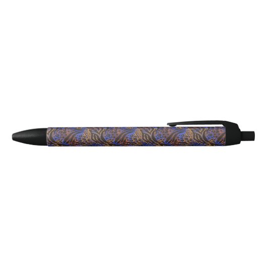 Luxurious Leopard and Zebra Print Pattern Zwarte Inkt Pen (Bovenkant)
