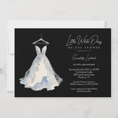Luxurious Little White Dress Glitter Bridal Shower Kaart (Voorkant)