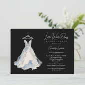 Luxurious Little White Dress Glitter Bridal Shower Kaart (Staand voorkant)