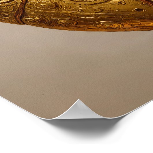 Luxurious Metallic Texture: Polished Brass Poster (Hoek)