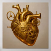 Luxurious Metallic Texture: Polished Brass Poster (Voorkant)