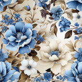 Luxurious Navy Blue Gold Flowers Bath Towel Bad Handdoek