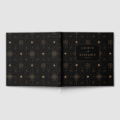 Luxurious Navy Gold Stars Gastenboek (Volledig)