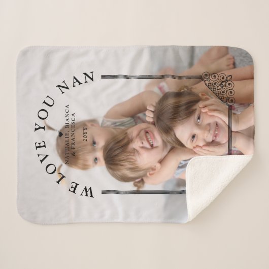 Luxurious Ornamental Dome Arch Effect Custom Photo Sherpa Deken (Voorkant (horizontaal))
