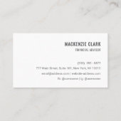 Luxurious Pinstripe Dark Green & White Visitekaartje (Achterkant)