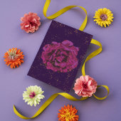 Luxurious Plum Purple Gold Foil Wedding Invitation Kaart