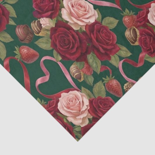 Luxurious Red Roses Tissuepapier (Detail)