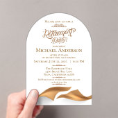 Luxurious Retirement Party Acryl Uitnodigingen (Insitu (Draagbaar))