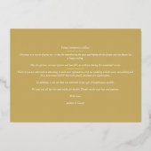 Luxurious Romantic 2 Photos Collage Folie Feestdagenkaart (Achterkant)