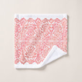 LUXURIOUS ROOS GOLD Lace op witte doekjes Bad Handdoek (Wasdoekje)