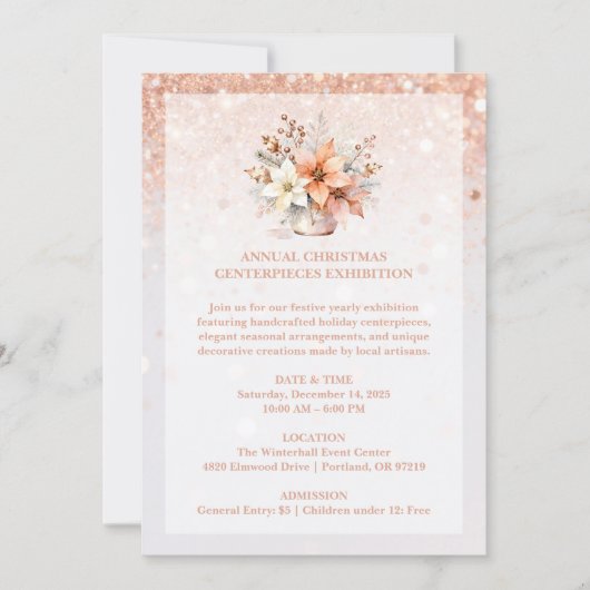 Luxurious Rose Gold Christmas Floral Exhibitions (Voorkant)