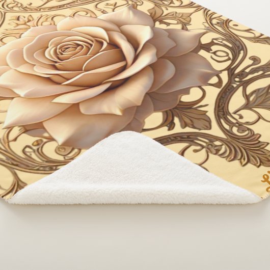 "Luxurious Rose Sparkle" Sherpa Deken (3/4)