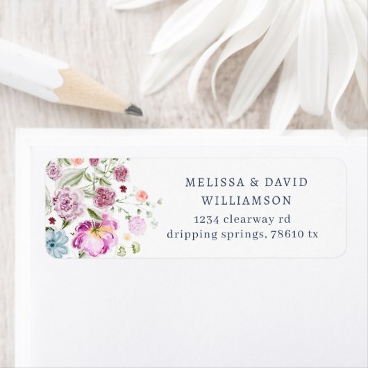 Luxurious Spring Garden Return Address Label (Insitu)