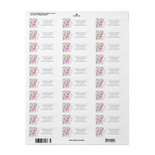Luxurious Spring Garden Return Address Label (Full Sheet)