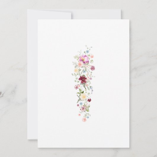 Luxurious Spring Garden Wedding Invitation Kaart (Achterkant)