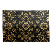 Luxurious style Pillow case black yellow pattern Kussensloop (Achterkant-Rechts)