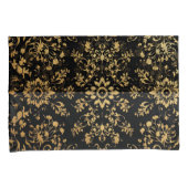 Luxurious style Pillow case black yellow pattern Kussensloop (Voorkant-Rechts)