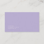 Luxurious Violet Gold Abstract Floral Geometric Visitekaartje (Achterkant)