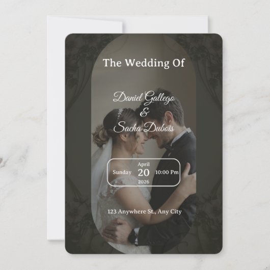 Luxurious Wedding Invitation  Kaart (Voorkant)