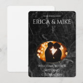 luxurious wedding invitation kaart (Voorkant / Achterkant)