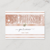 Luxurious White Rose Gold Sparkle Glitter Diamonds Visitekaartje (Voorkant)