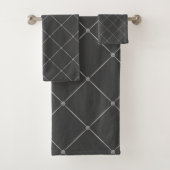 LUXURIOUS ZONDER GRIJS HAMPTON TOWEL SET BAD HANDDOEK (Insitu)