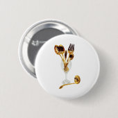 LuxuriousTableSet050209 Ronde Button 5,7 Cm (Voorkant /achterkant)