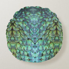 Luxurisch Elegant Peacock Back Feathers Ornament Rond Kussen